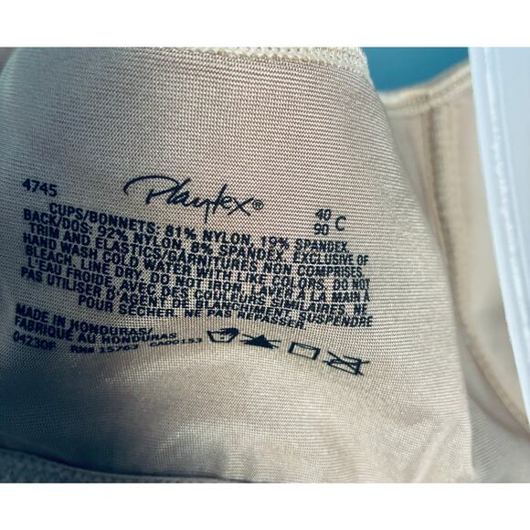 Playtex Unlined Bra 40C Beige - Picture 6 of 7
